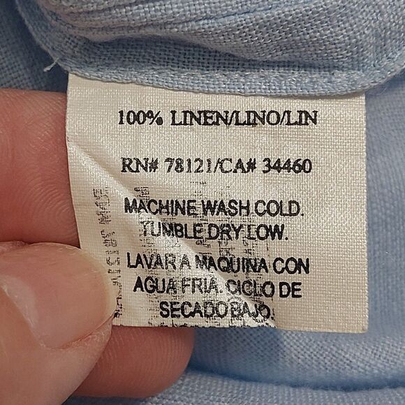 Eileen Fisher Oversized Linen Button Up Shirt Women's Medium Vintage Made in USA - Picture 6 of 8